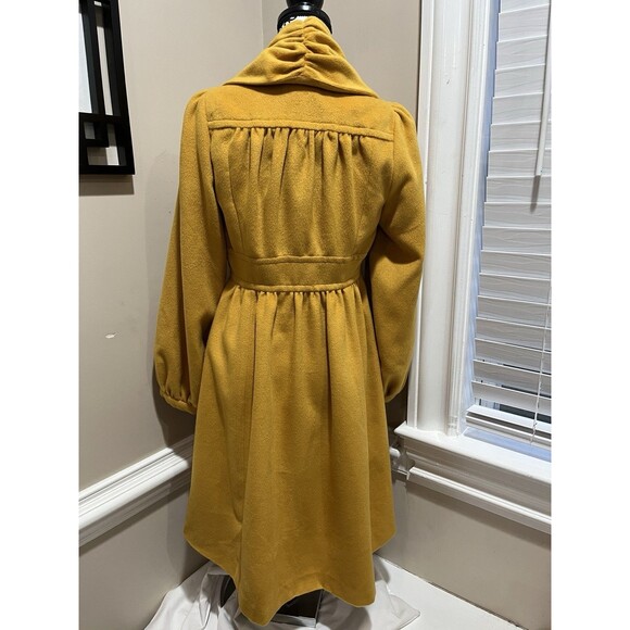 Anthropologie Plenty by Tracy Reese Mustard Mod Rockabilly Jacket Coat Sz Small - Picture 6 of 12